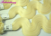 Virgin Body Wave Blond Hair / Colored Hair Extensions Zamknięcie brazylijskiego ludzkiego włosa splotu