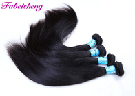 Czarny Silky Virgin Human Hair Extensions / Peruvian Straight Hair Bundles