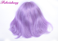 Nieprzetworzone zdrowe peruki z przodu w 100% z naturalnych ludzkich włosów z fioletowymi kolorami